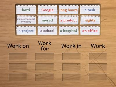 Work. Outcomes. Pre-Intermediate