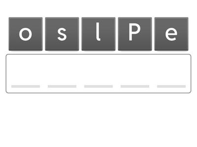 ordena las palabras sobre animales