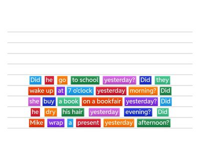 Past Simple Questions