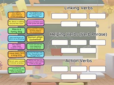 Action, Linking, Helping Verb Sort
