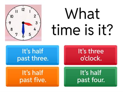 Times - half past, o´clock