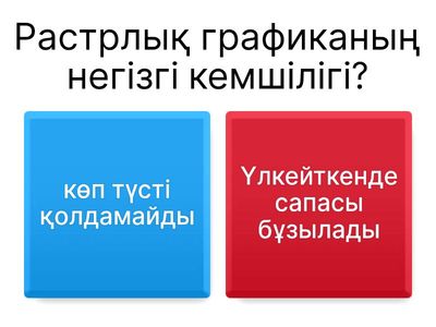 векторлық және растрлық графикадағы түстік модельдерді талдау