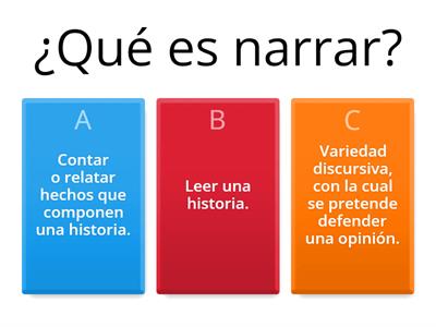 La narración. Grado 6°