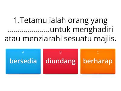 MEMULIAKAN TETAMU (HADIS) TAHUN 4