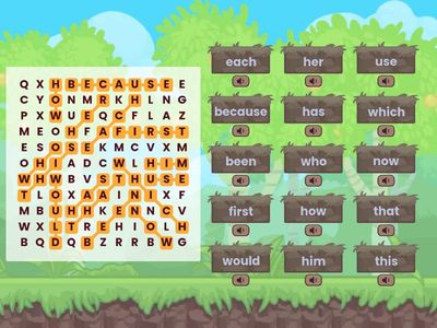 High Frequency Words List A Group 1 Wordsearch