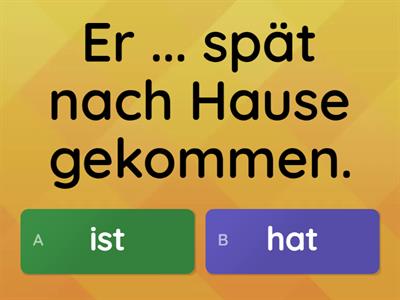 Perfekt: haben oder sein?