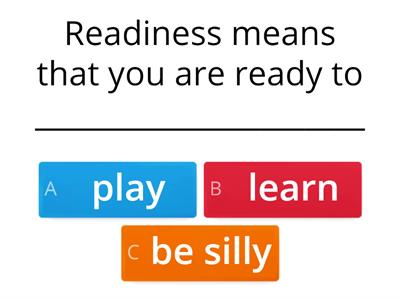 Readiness quiz