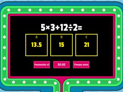 Jerarquía de operaciones 5º.