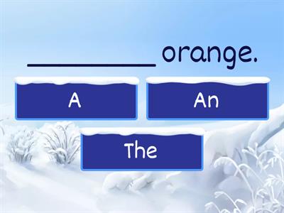 Articles "a", "an", "the" (warm up, 2)