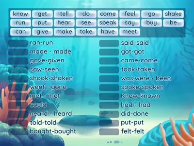 21 regular irregular verbs