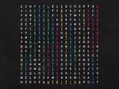 Diet and Exercise Wordsearch