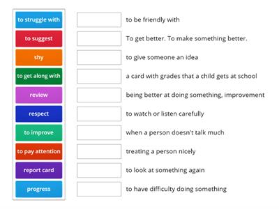 Parent-Teacher Vocabulary Quiz 2