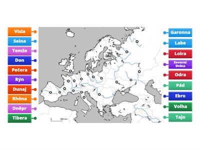 Z-8 EVROPA (vodstvo – řeky)