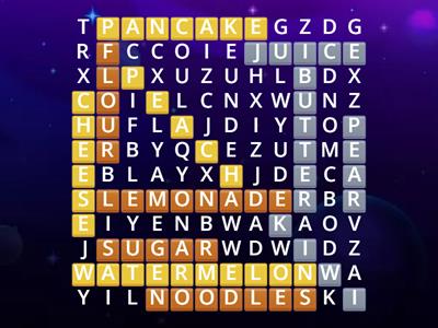Module 5: Eating Right (Wordsearch)