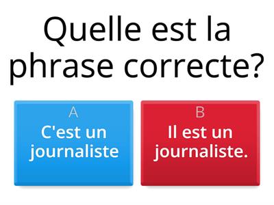 Quizz grammaire A2