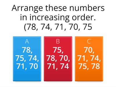 Ordering numbers