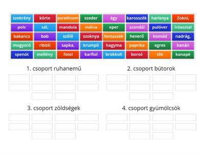 2. szövegértés, főfogalom alá sorolás