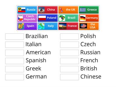 Countries and nationalities