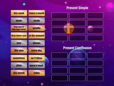 time expressions with present simple and continuous