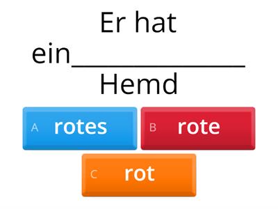 Adjektivdeklination