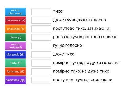"Цікаве сольфеджіо",  ст.44 (динамічні відтінки)
