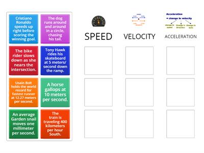 Mrs. Fonseca - Speed, Velocity, Acceleration