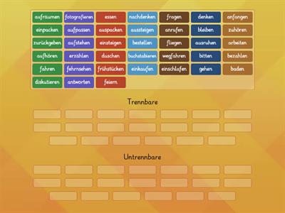 Trennbare und untrennbare Verben (A2)