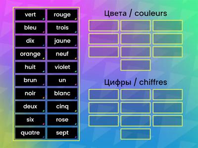 chiffres/couleurs