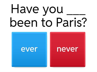 Using 'Ever' and 'Never' in Present Perfect
