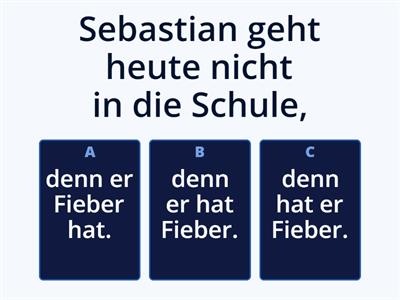 A1 "denn"-Sätze