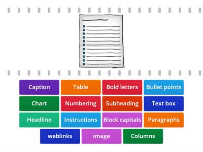 Textual layout features