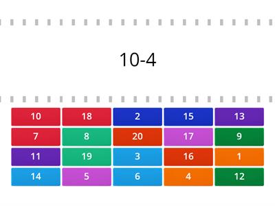 MATEMATIKA. Skaičiai iki 20. Surask teisingą atsakymą