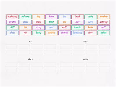 Plural nouns