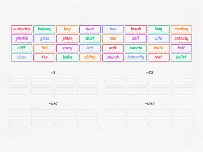 Plural nouns