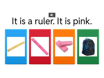 Classroom objects and colours