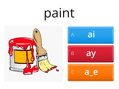 Phonics AI, AY, A_E - Choose the correct sound