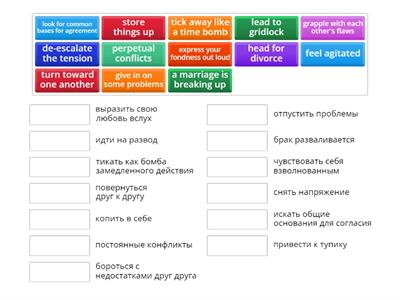 Phrasal verbs (Relationship advice) - Outcomes advanced