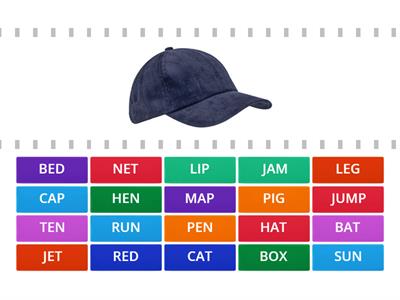 Find the match:  CVC WORDS - BLEND/SEGMENT