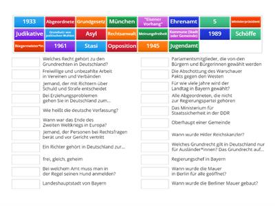 Übung "Leben in Deutschland"