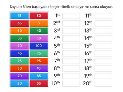 BEŞER RİTMİK SAYMA