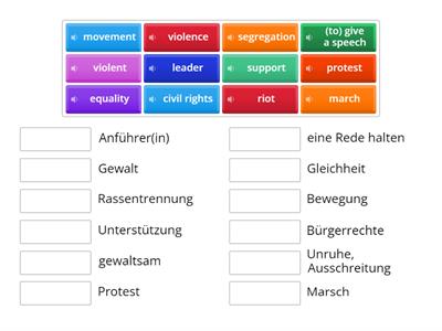 The Civil Rights Movement vocabulary