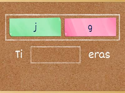 Completa con la letra correcta