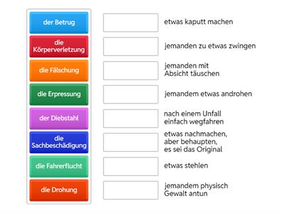 Wortschatz - Straftaten