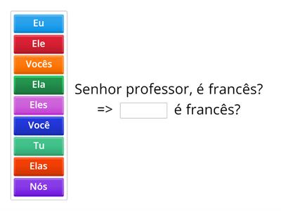 Pronomes Pessoais