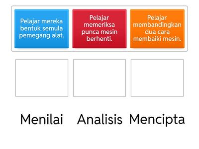 Apakah jenis kemahiran berfikir yang digunakan oleh pelajar dalam situasi ini?