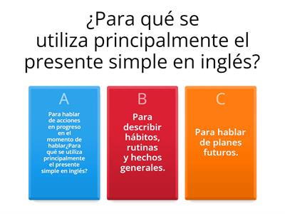 Cuestionario inglés