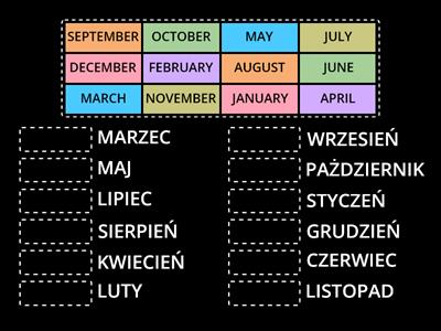 Months - połącz w pary