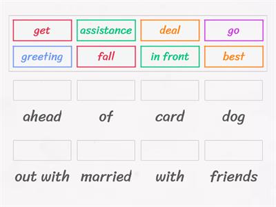 collocations English Class B1 - unit 7