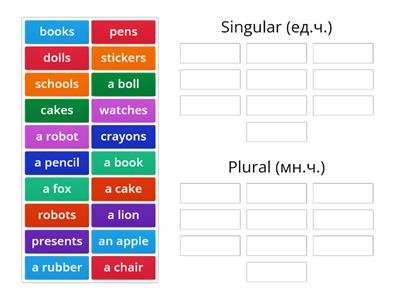 Singular and plural nouns