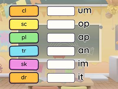 Reading Rev week 2: Beginning Blends Reading Rev Make a Word Game